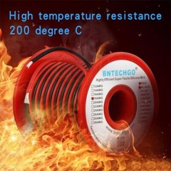 Flexible BNTECHGO 18 Gauge Silicone wire spool red and black each 50ft 18 AWG
