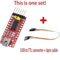 2x FT232RL 3.3V 5.5V FTDI USB to TTL Serial Adapter For Arduino Mini Port /Cable