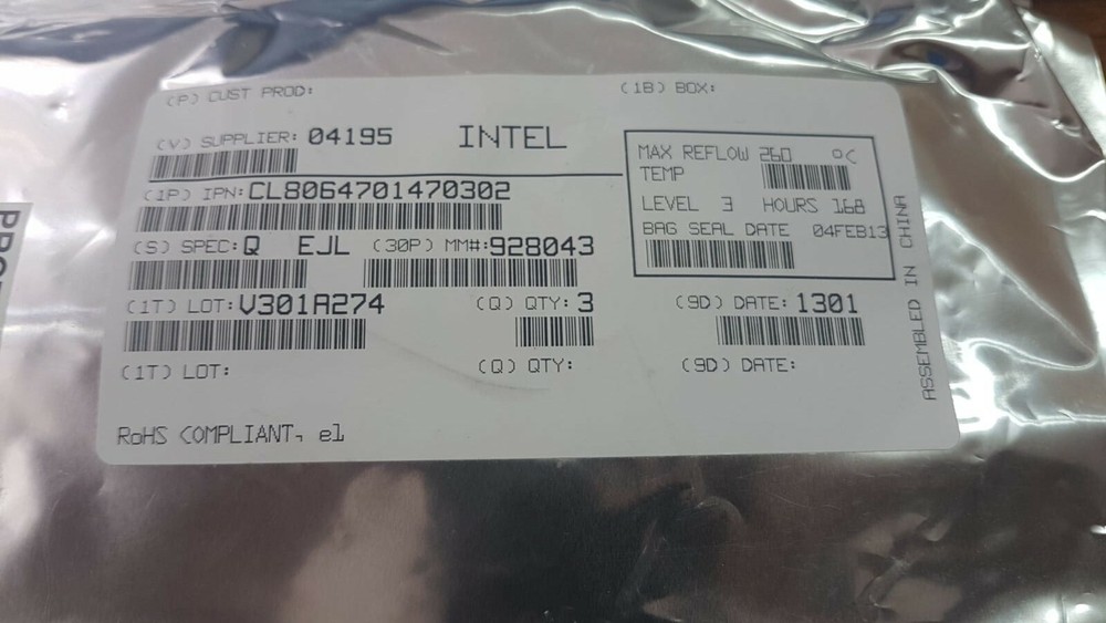 SEALED PACKAGE OF 3 PCS. INTEL CL8064701470302 I7-4700HQ 64BIT MPU 2.400G 6MB