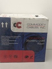 Commodity Cables 4x2x24AWG Solid Copper 1000ft CAT5E 350 MHz White 5ECMR244BW