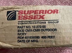 SUPERIOR ESSEX COMMUNICATIONS 12-272-55-2X22 CMX-CMR OUTDOOR 400 ‘ IVORY WIRE