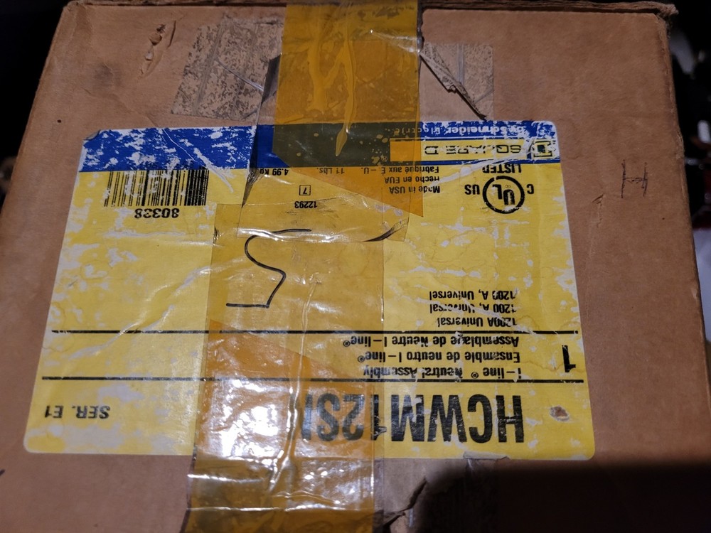 Square D HCWM12SN I-Line Neutral Assembly 1200 Amp 1200A