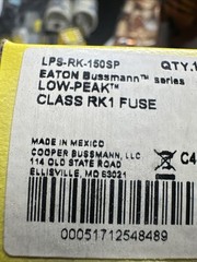 NIB – Bussmann – LPS-RK-150SP – Lps-Rk Fuse, 150 A