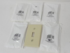 239051 New-No Box; Leviton 020-86001 Lot-6 Toggle Switch Wallplates; 1-Gang