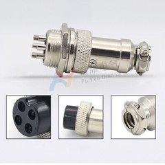GX12 Aviation Plug Cable Connector 2 3 4 5 6 8 Pin Metal Male Female Panel 12mm