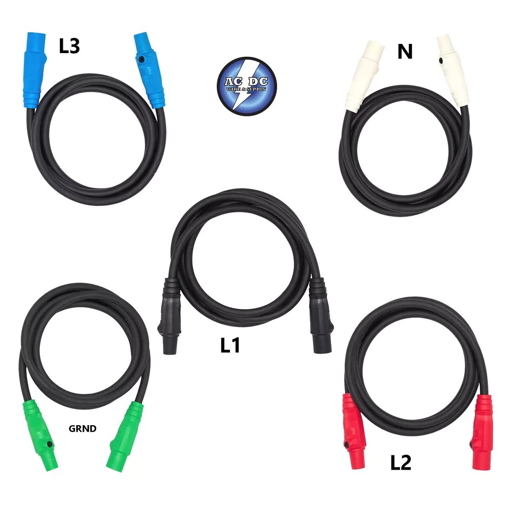 CAM LOCK #2 Entertainment Generator Power Cables 10′ EA M TO F