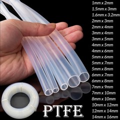 PTFE Tube Tubing Pipe ID 1mm – 20mm OD 2mm-25mm Translucent High Temp Resistance