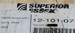 Superior Essex 22/1P NM Support Shielded Telephone Service Drop Wire ADP-S /50ft