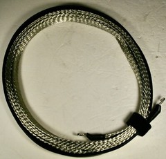 Ground Cable 3/4″ x 0.1″ FLAT Braid WireTerminated 1/4″ Open 15′ TINNED Copper