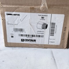 Centaur TA1 1″ Rigid Conduit Terminal Adapters 078086 Electrical Box of 50