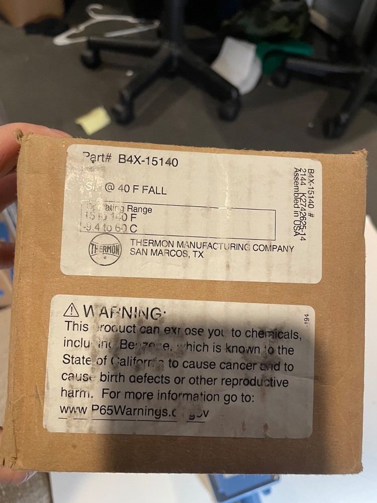 NEW THERMON B4X-15140 Heat Tracing Thermostat HEAT TRACE 15 TO 140F -9.4 TO 60