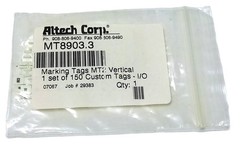 Altech Corp MT8903.3 MT2 Custom I/O Vertical Marking Tags