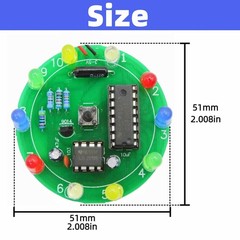 Soldering Practice Kit DIY NE555 CD4017 Lucky Wheel LED Circuit Board Training