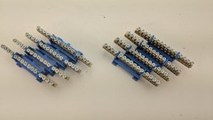 Lot of 2 DIN Rail Mount Brass Ground Grounding Strip 15x 4AWG Copper Wire