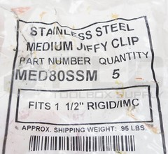 LOT OF 3 SEALED NEW BAG OF 5 MINERALLAC MED80SSM JIFFY CLIP TOTAL 15
