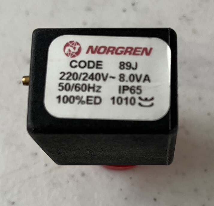 NORGREN 89J Coil CODE 89J 220/240V 8.0VA 50/60Hz IP65