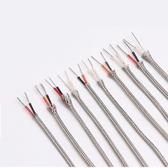 Type K Thermocouple Compensating Cable Extension Wire, Stainless Steel Shield