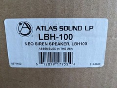 Atlas Sound NEO Vehicle Mounted SIREN Speaker LBH-100 NEW Open Box Loud 11 OHM