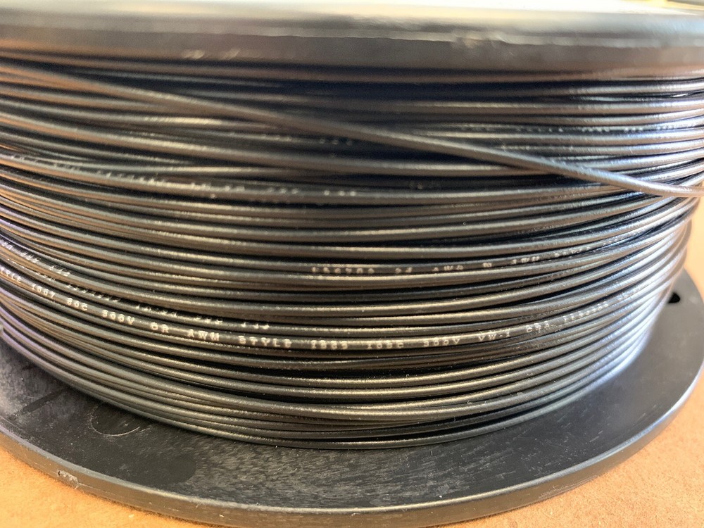 Allied 07-24-7T-0 24 Gauge AWG 7TC 105C 300V 1007/1569 BLACK Copper Wire 100ft