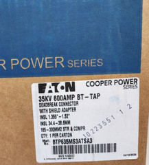 NIB Eaton Cooper 35KV 600AMP BTTAP Deadbreak Connector BTP635MS3ATSA3 DT635T SA3