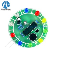 CD4017 Voice Controlled Rotary LED Light Electronic DIY Assembly Training Kit