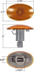 Dually Bed Fender Marker Light Set – 2 Amber & 2 Red LED Lights for F350/F450…