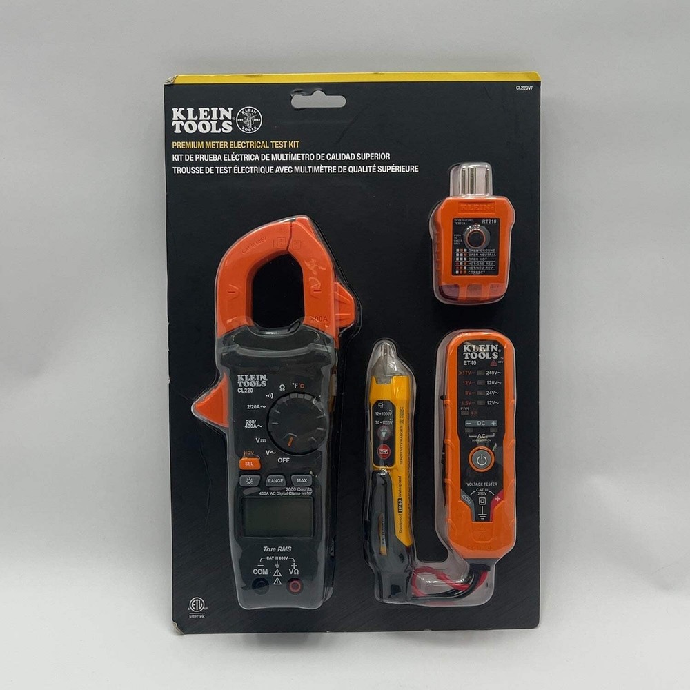 New Klein Tools Premium Meter Electrical Test Kit CL220VP