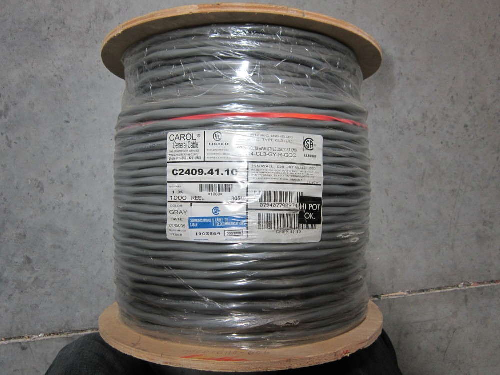 14AWG 2 Conductor Cable General Cable # C2409.41.10 1000 feet