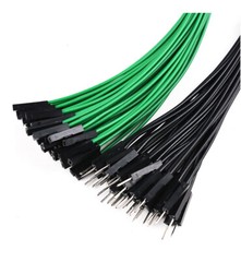 1P Dupont Male Female 20cm Jumper Wire Connectors Leads Black White Blue Green