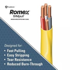 15 ft. 12/3 Solid Romex SIMpull CU NM-B W/G Wire