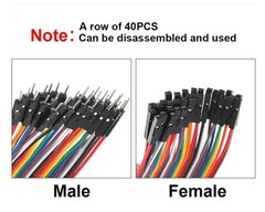 40 Pin Dupont Cables F-F, M-M, M-F Jumper Breadboard Wire GPIO Ribbon Pi Arduino