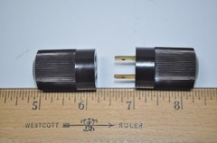 NOS H&H ARROW HART & HEGEMAN Bakelite 2-Prong Connector Set Male/Female 10A 250V