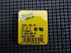 Cooper Bussmann S501-50-R Fuse 50MA 1500A 250V – Lot of 50 / New In Box