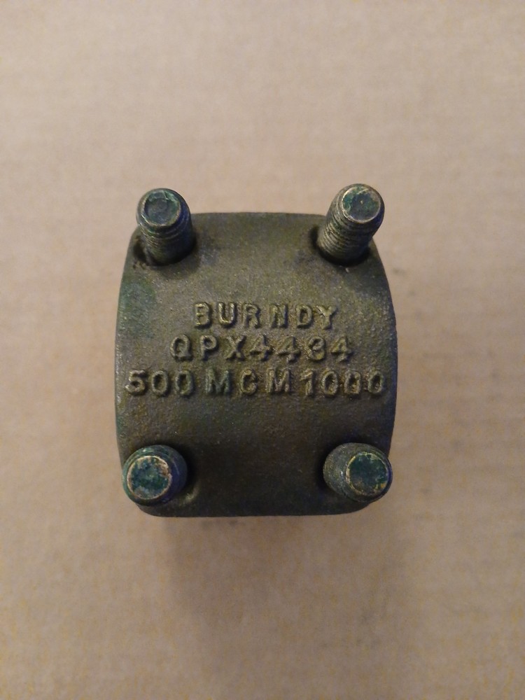 Used Burndy QPX4434 Parallel Pipe Clamp 250-500MCM Good Condition
