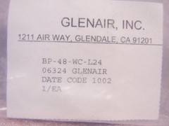 2 NEW Glenair BP-48-WC-L24 Protective Electrical Cover