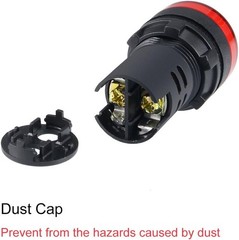 Red Green Indicator Light AC DC 24V 22mm Panel Mount Electrical Con Style: 24V