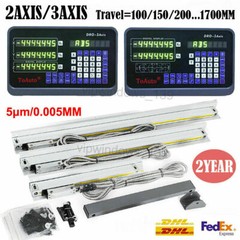 3/2Axis Digital Readout DRO 5µm 0.0002″ Linear Scale Encoder for Mill Lathe CNC