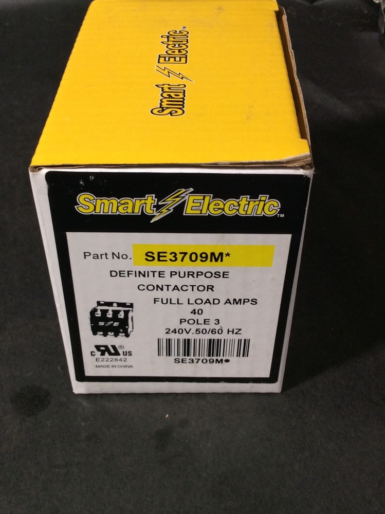 SMART ELECTRIC SE3709M DEFINITE PURPOSE CONTACTOR; MULTI-VOLT, 3 POLE, 40 AMP