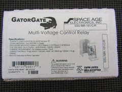 GatorGate SSU-MR-101/C/R 24V 120/230V SPDT 10A Multi-Voltage Relay – New In Box