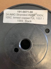 Allied 07-24-7T-0 24 Gauge AWG 7TC 105C 300V 1007/1569 BLACK Copper Wire 100ft