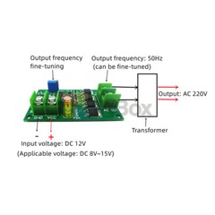 DC-AC Inverter 50Hz Square Wave Signal Generator Board / AC-AC Power Transformer