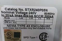 Surge Trap STXR240P05N 240VAC Single Phase Surge Protection Device