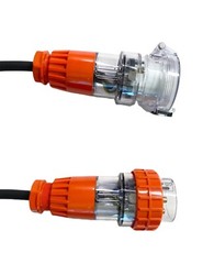 50 Amp 5m Extension Lead, 3 Phase, 4 pin, 415V 50A 5mt Cable 10mm² Rubber 3Ph