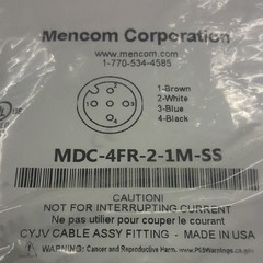 Mencom MDC-4FR-2-1M-SS Cable Assembly Fitting, 10pcs MDC-4FR-2-1M-SS