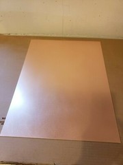 1 pc Double Sided Copper Clad Laminate PCB FR-4, .060, 18 x 24, 3 oz.