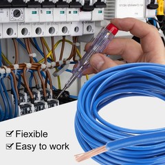25 Feet Electrical Wire Insulated Stranded Copper 12 AWG Wire Cable,Blue
