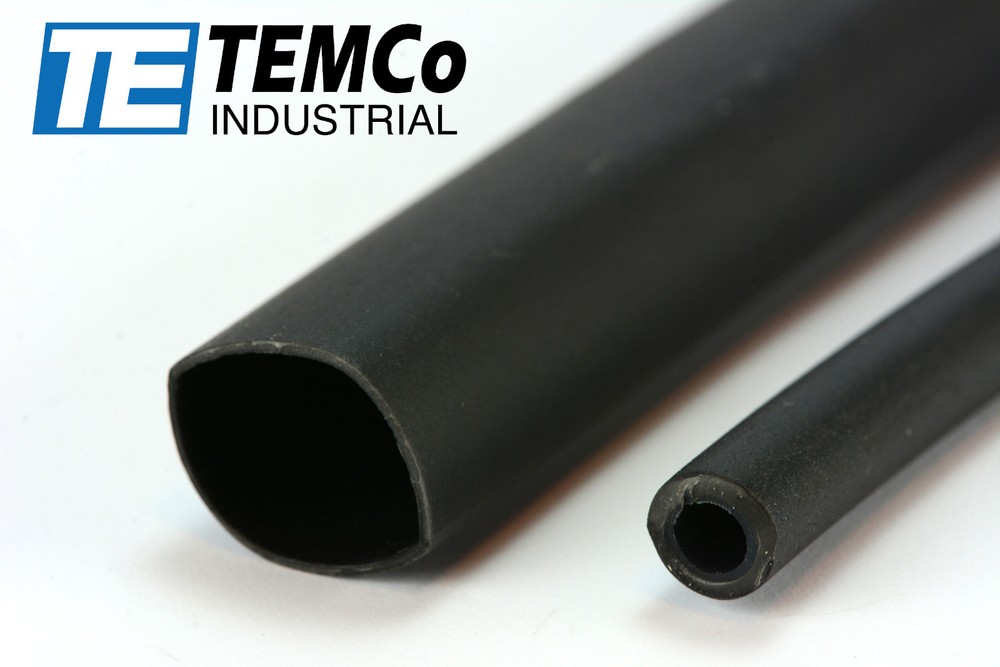 TEMCo 1/2″ Marine Heat Shrink Tube 3:1 Adhesive Glue Lined 12″ long BLACK