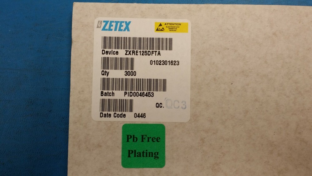 (10pcs) ZXRE125DFTA V-Ref Precision 1.22V 20mA 3-Pin SOT-23