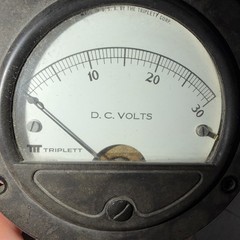 Triplett Model 321-7 0-30 DC Volt Meter Dial Gauges Lot Of 2