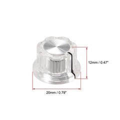 6.4mm Shaft Hole Potentiometer Control Rotary Knobs Effect Pedal Knobs Clear